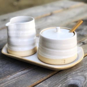 Sugar & Creamer Set - Handmade Farmhouse Pottery