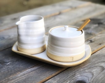 Sugar & Creamer Set - Handmade Farmhouse Pottery