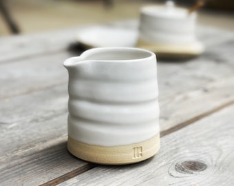 Dzbanek na śmietanę i syrop - ręcznie robiona ceramika Farmhouse