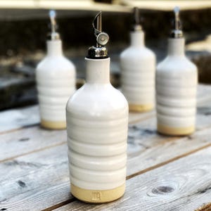 Olive Oil Bottle - Handmade Farmhouse Pottery