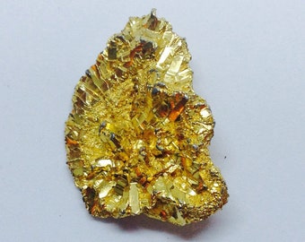 Chunky fools gold pyrite brooch