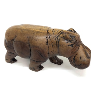 Hippo wooden handcarved