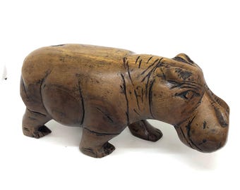 Hippo wooden handcarved