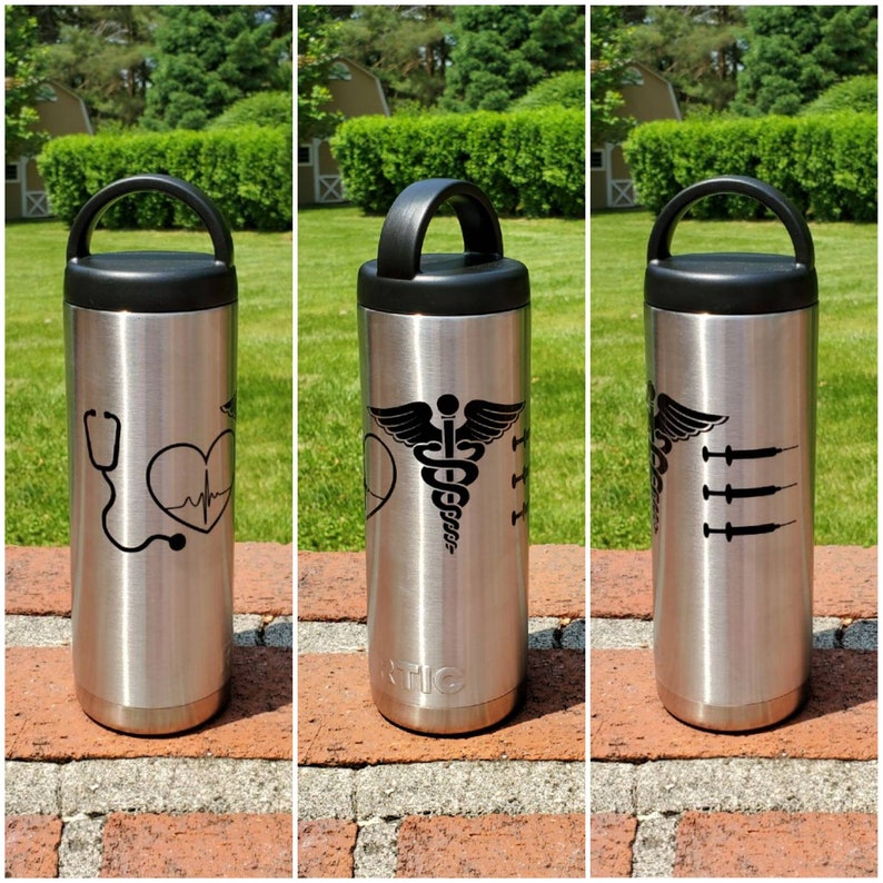 Medical Water Bottle / Nurse Water Bottle / RTIC 18 Oz Water Etsy