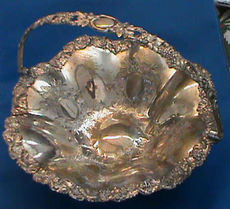 Antique Silver Plate Bread Basket image 1