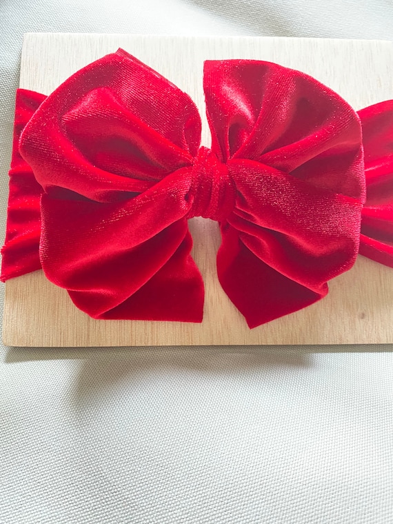red velvet baby headband