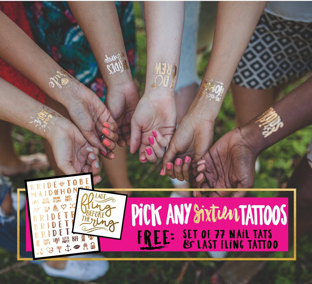 Pick Any SIXTEEN 16 Tattoos / Custom Set of Tattoos / Pick Your Own