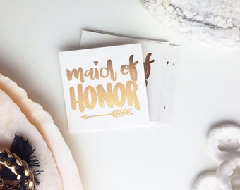 Maid of Honor Tattoo for Bachelorette Parties / Maid of Honour Batchelorette Party Decor / Gift for bridesmaids'  Wedding Bridal mementos