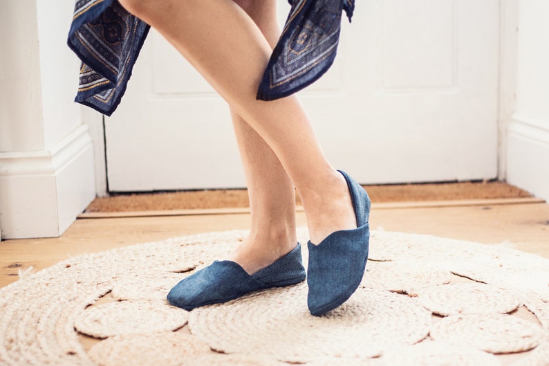 Briza House Slippers Sewing Pattern PDF Recycled Denim - Etsy
