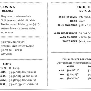 PDF pattern : Crochet Back Yoga Bra sewing & crochet pattern lace back sports bra tutorial imagem 6