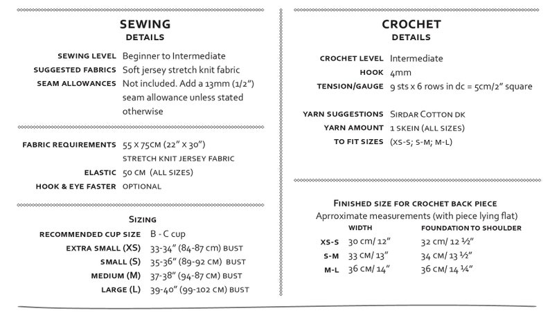 PDF pattern : Crochet Back Yoga Bra sewing & crochet pattern lace back sports bra tutorial imagem 6