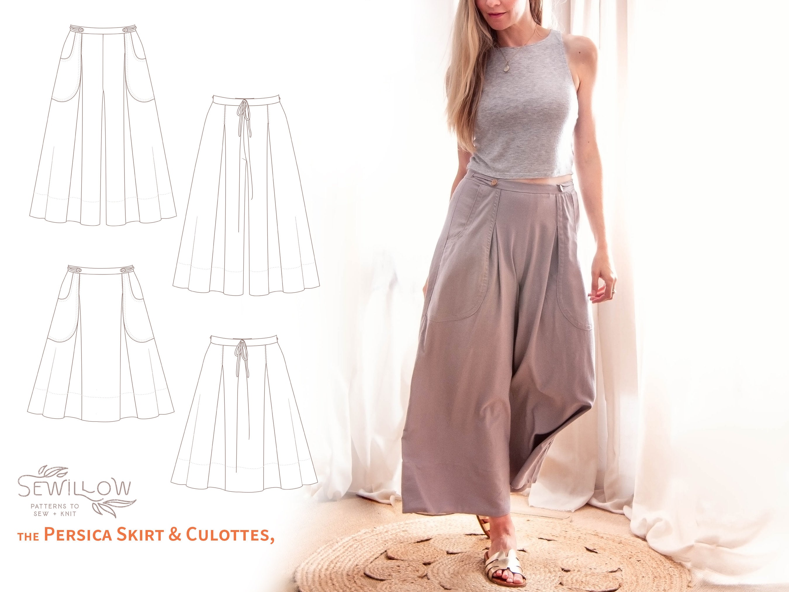 Linen Pants, Linen Culottes, Skirt Pants, Plus Size Linen Pants