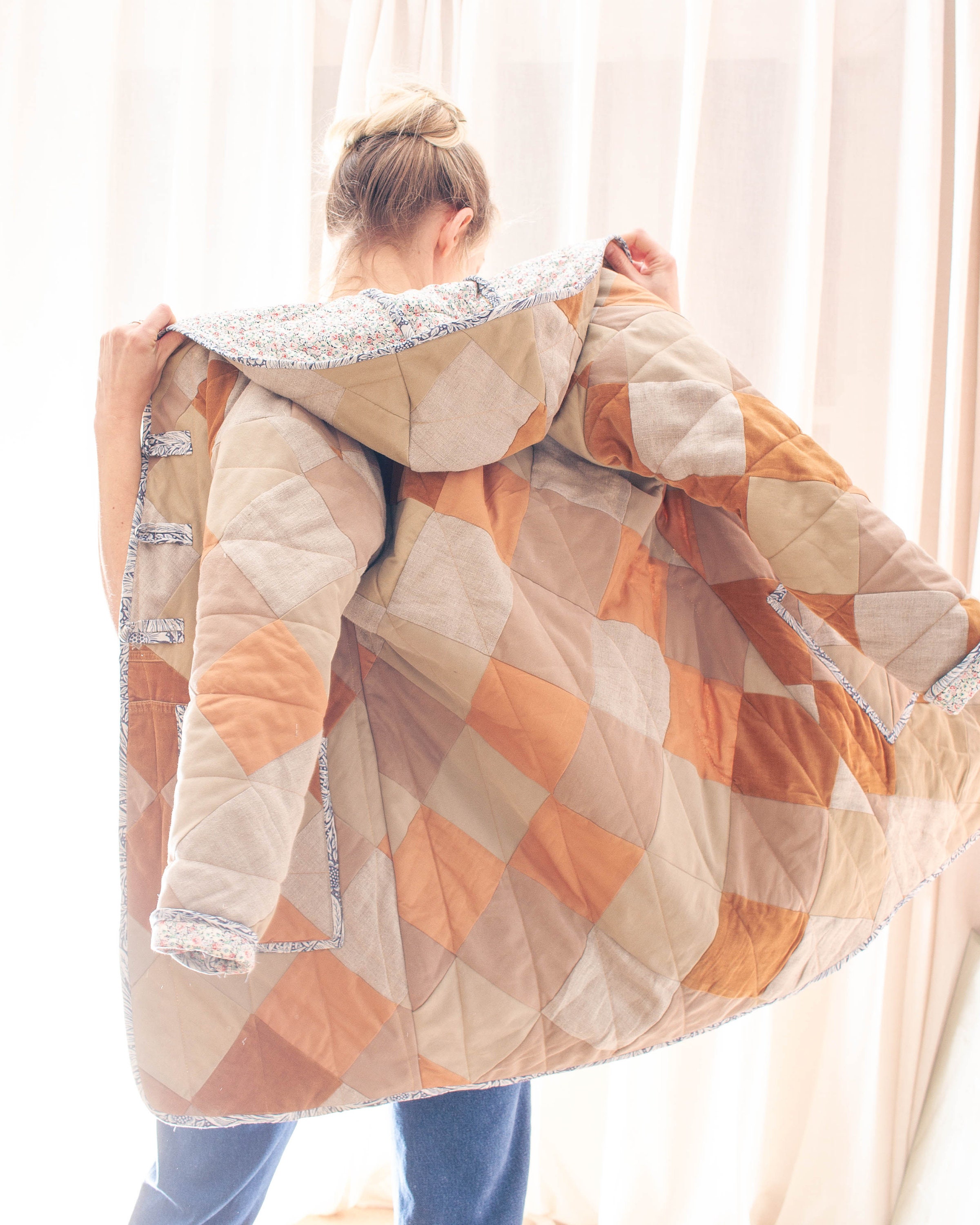The Omilla Hooded Quilt Coat Digital Sewing Pattern - for
