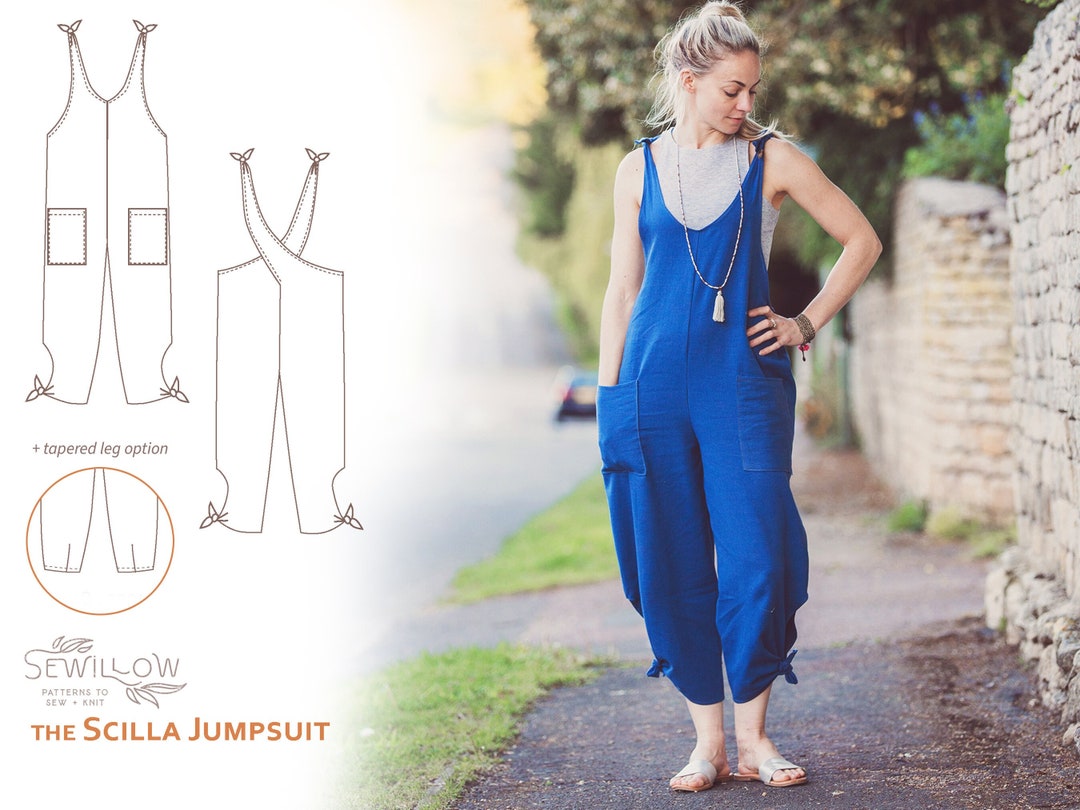 The Scilla Jumpsuit Digital PDF Sewing Pattern NEW Improved Fit With Extra  Tapered Leg Option Sizes 6 24 UK 