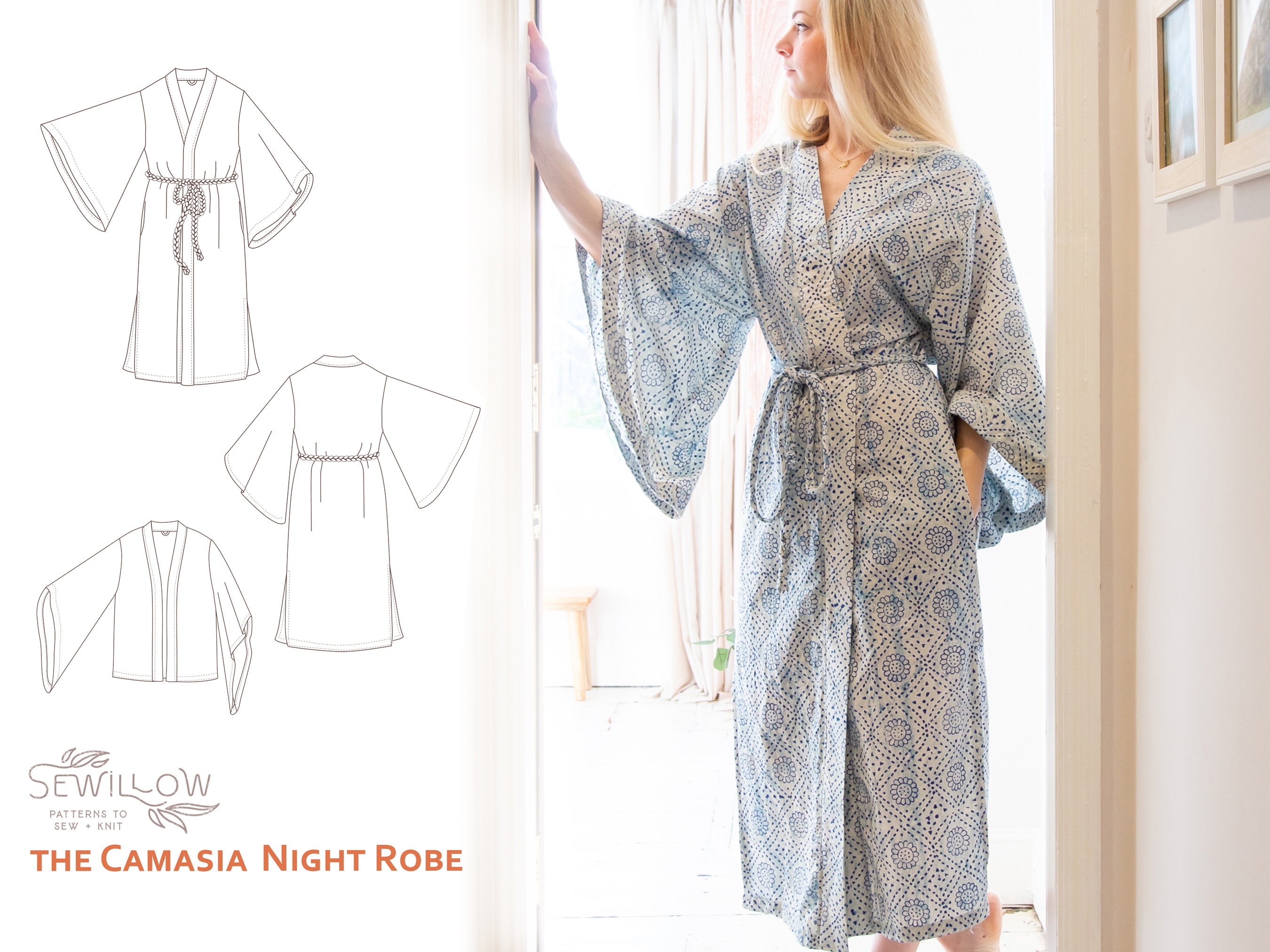 Kimono Robe & Pajamas Pattern - Beginners