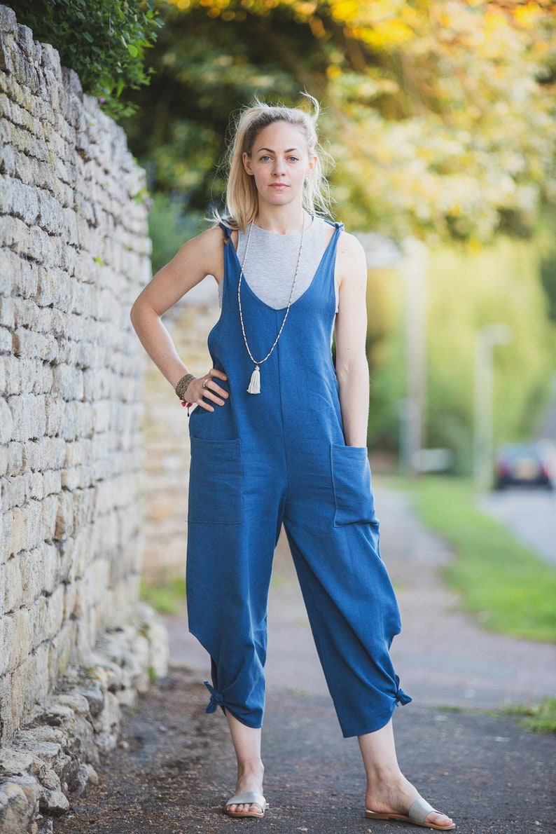 The Scilla Jumpsuit Digital Sewing Pattern Casual Linen Etsy UK