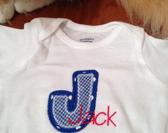 Baby bodysuit with custom Applique