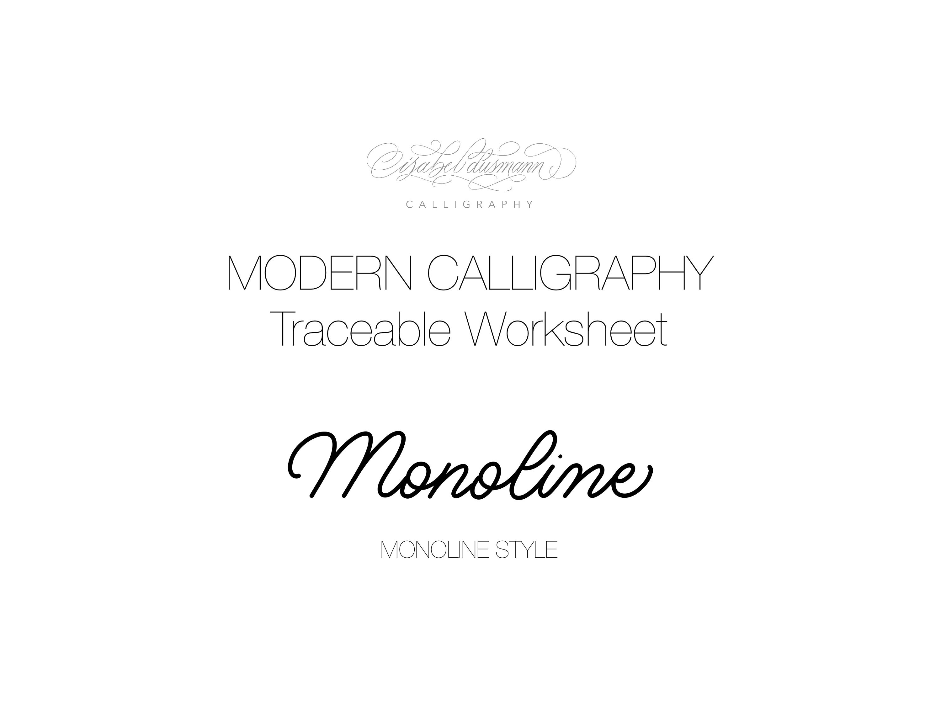 Modern Calligraphy Workbook Brush Calligraphy Practice Worksheets Lettering  Worksheets Beginner or Intermediate Traceable Worksheets 