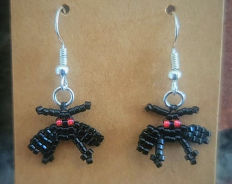 Beaded Mothman Earrings