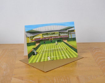 Wimbledon Tennis Greeting card 5"x 7" / Art greeting card/ Tennis greeting card