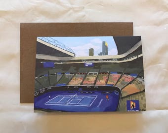 Carte de voeux pour l'Open d'Australie de tennis 4 x 6 po.