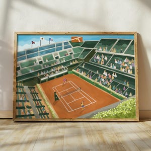 Roland Garros tennis Art print / French open tennis Art print / Giclee art print / Grand slam Tennis painting