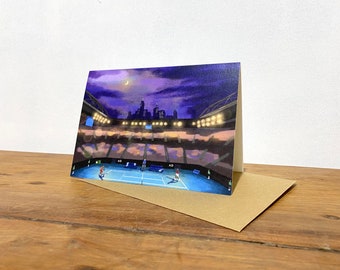 Australian Open Tennis Greeting card 5"x 7" / Art greeting card/ Tennis greeting card