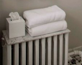 Radiator Top Bianco Carrara White Marble Matte(Honed) Gray Veining Custom Cut Cover