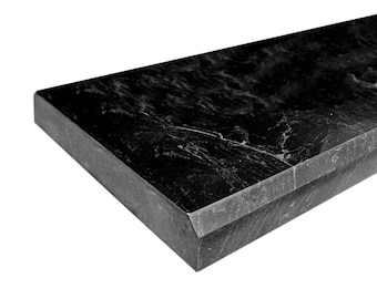 Nero Marquina Engineered Stone Doppel abgeschrägte Tür Sattel, Schwelle, Regal, Marmor Übergangsstück Benutzerdefinierte Breite und Länge