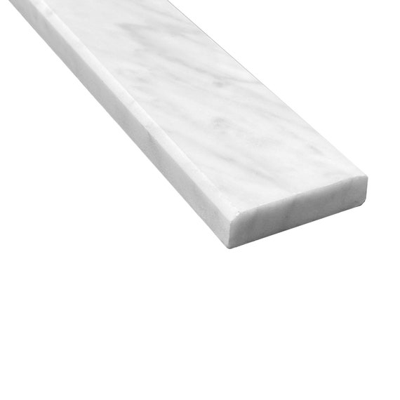 Custom Cut 2x36 Bianco Carrara Marble Saddle Threshold Custom Length Cut