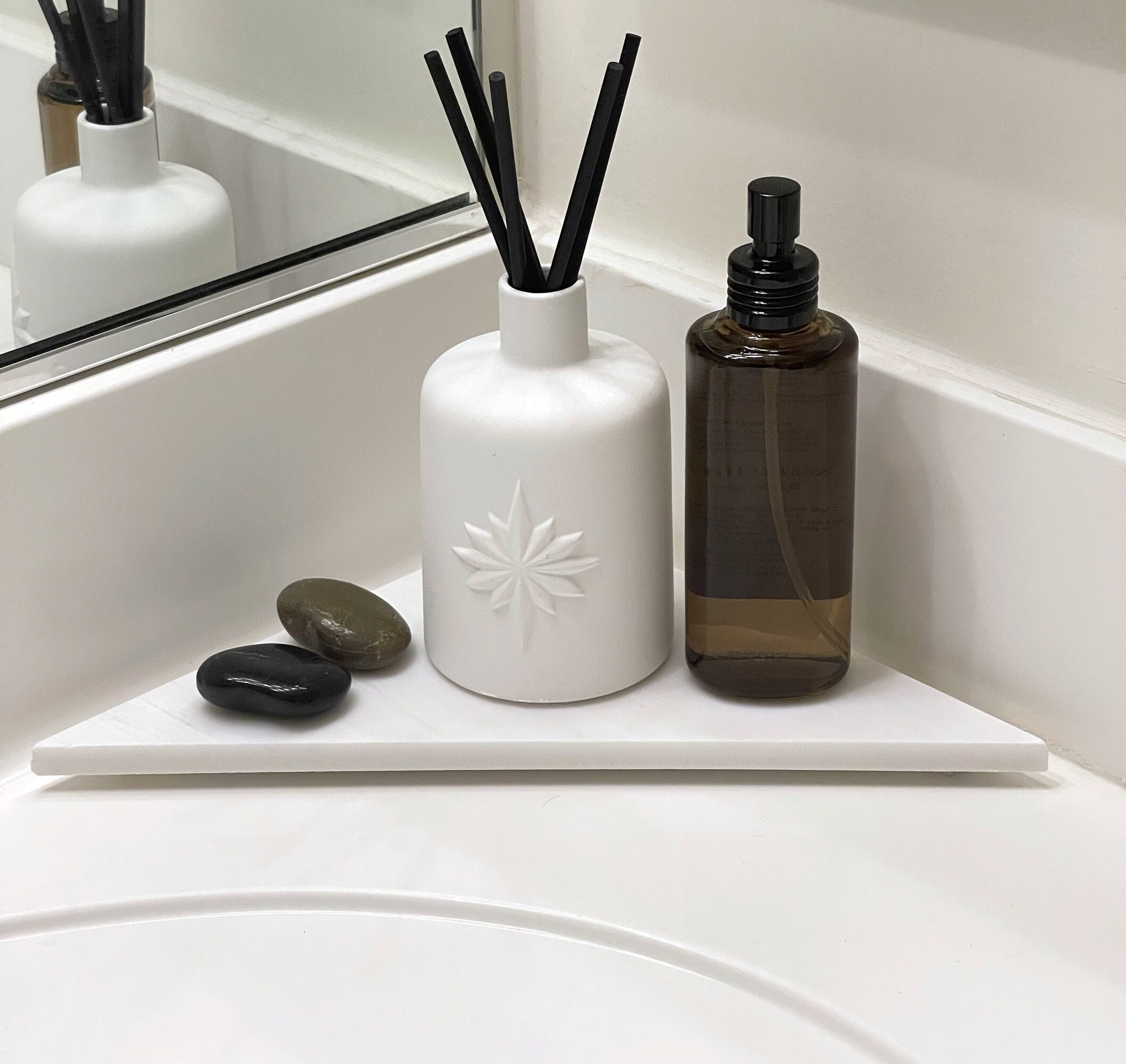 1PCSA Corner Bathroom Counter Organizer, Bathroom Countertop