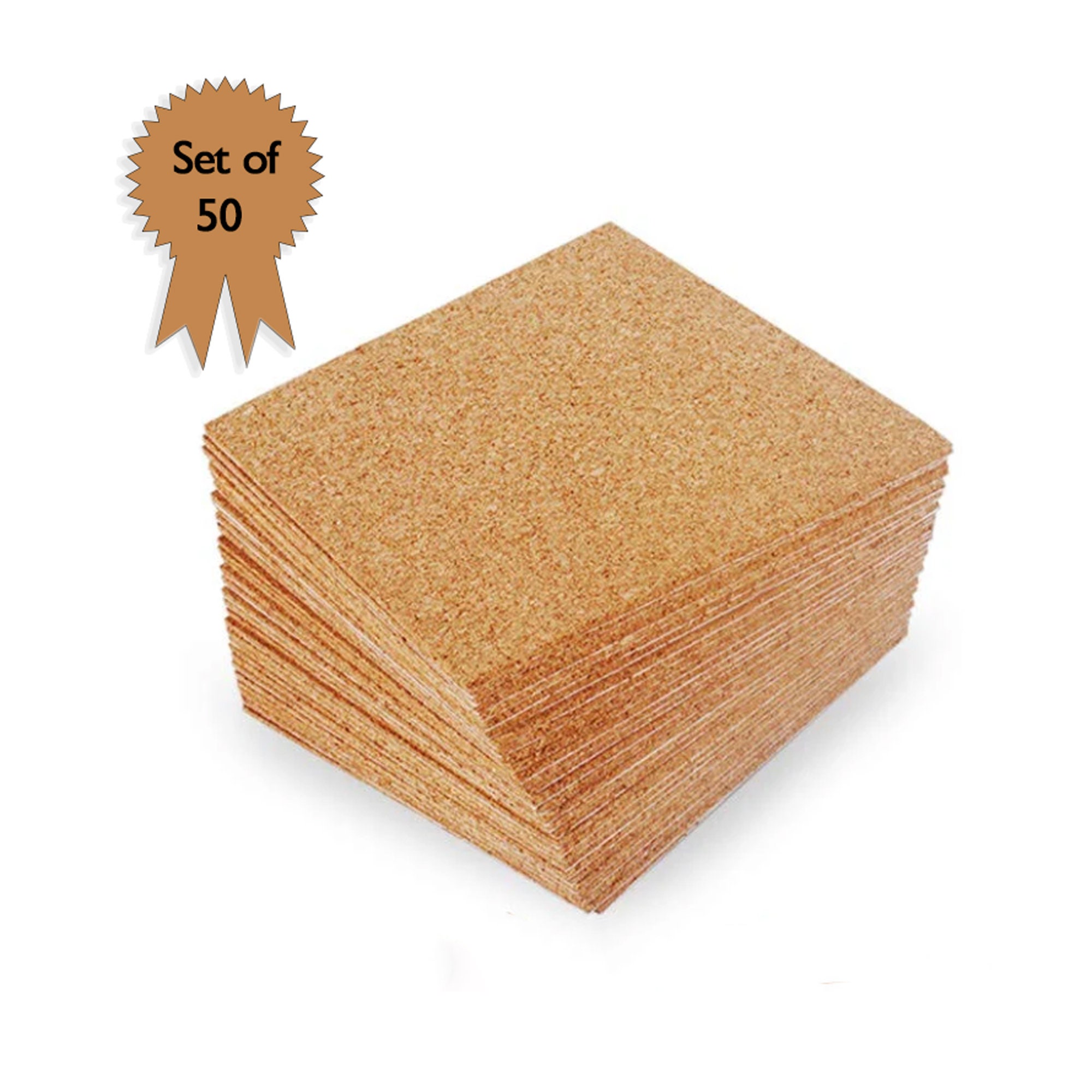 100 Pcs Self-adhesive Cork Coasters,cork Mats Cork Backing Sheets