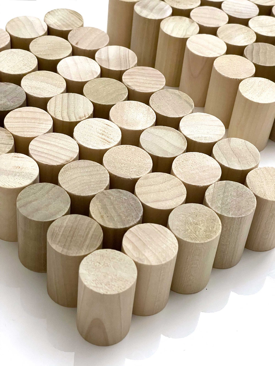 1 Wooden Cylinders Set of 10 Montessori Handcrafted Cylindrical ...