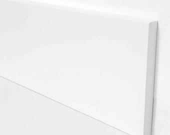 Backsplash White Engineered Stone Polished Straight Cut Custom Sizes Available