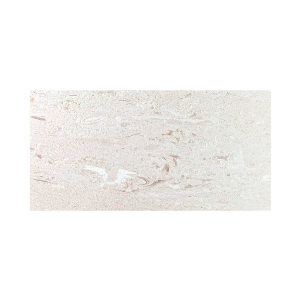 Custom Size - Beige Fossil Natural Stone Brushed Slab Custom Cut