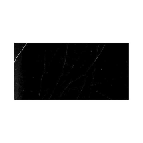 Custom Size - Custom Cut Nero Marquina Polished Black Marble Slab