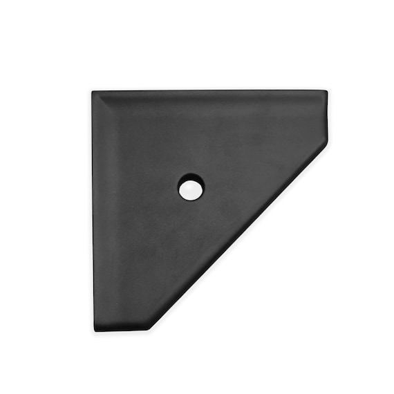 8" Matte Black Ceramic Corner Shelf Elegant Shower Shelf with a Drain Hole (Two sided Tapes Included)