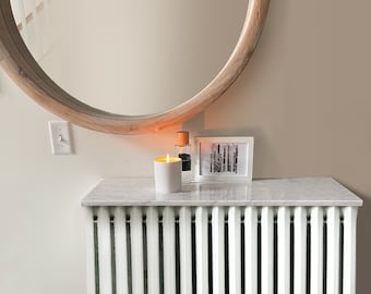 Marble Radiator Top, Floating Shelf, Side Table Top Italian Bianco Carrara Polished 3/4 Inch Thickness