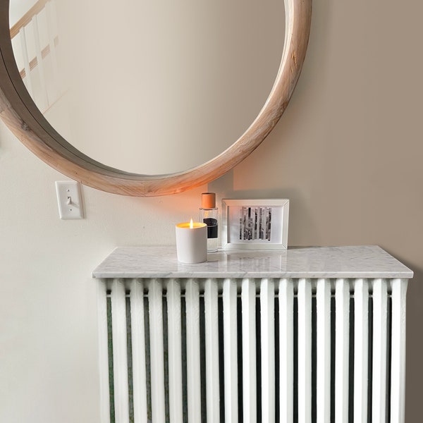 Marble Radiator Top, Floating Shelf, Side Table Top Italian Bianco Carrara Polished 3/4 Inch Thickness