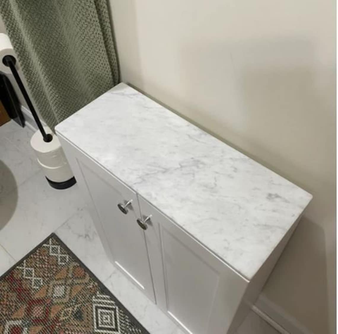 Radiator Top Bianco Carrara White Marble Matte(honed) Gray Veining ...
