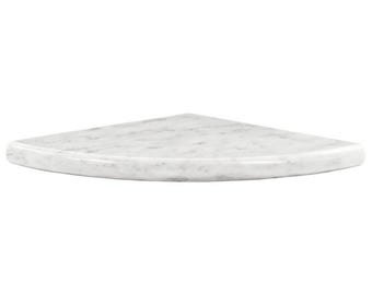 Italienischer Weißer Carrara Marmor Eckregal Poliert 23 cm für Badezimmer Dusche