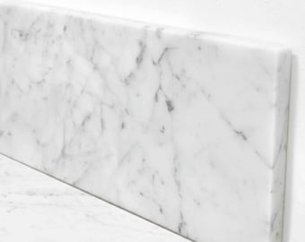 Backsplash Bianco Carrara Polished Marble Custom Sizes Available