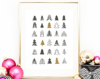 christmas print etsy