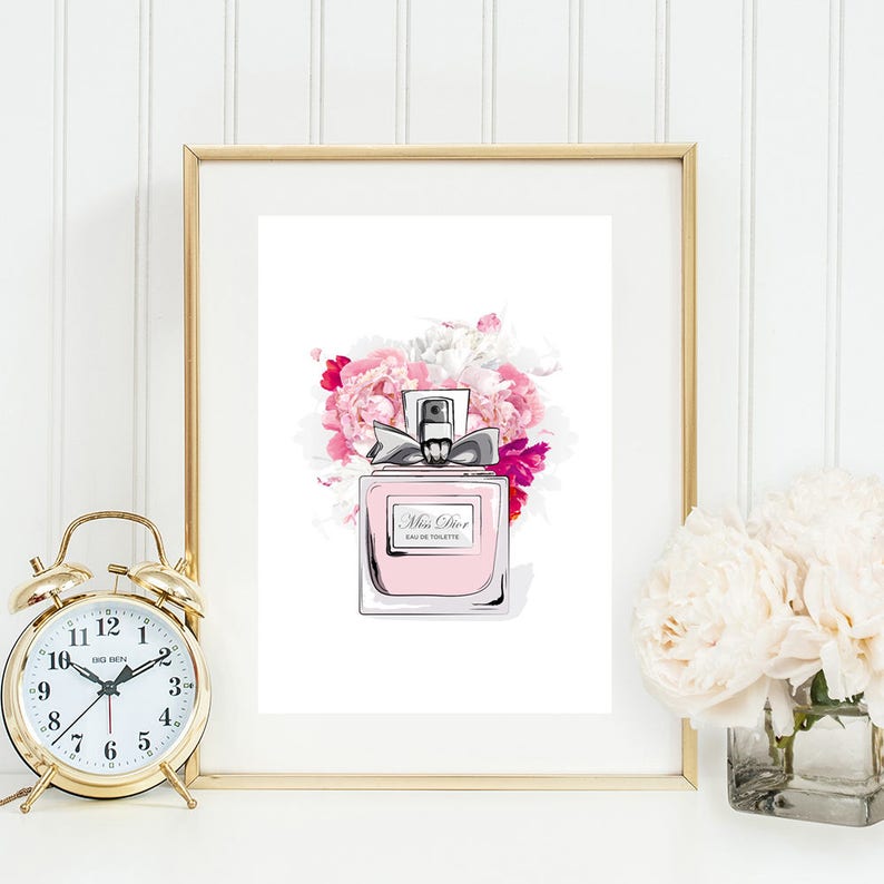 Perfume Bottle Poster Prints Perfume Wall Art Print at Home Etsy UK