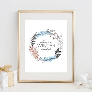Christmas Print Winter Wonderland Christmas Printable Art - Etsy