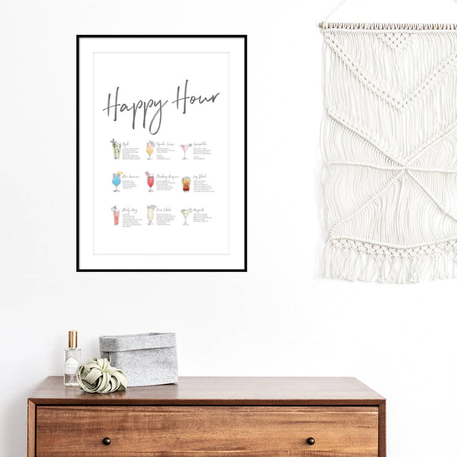 Cocktails Print Bar Printables Wall Art Bar Prints Bar | Etsy