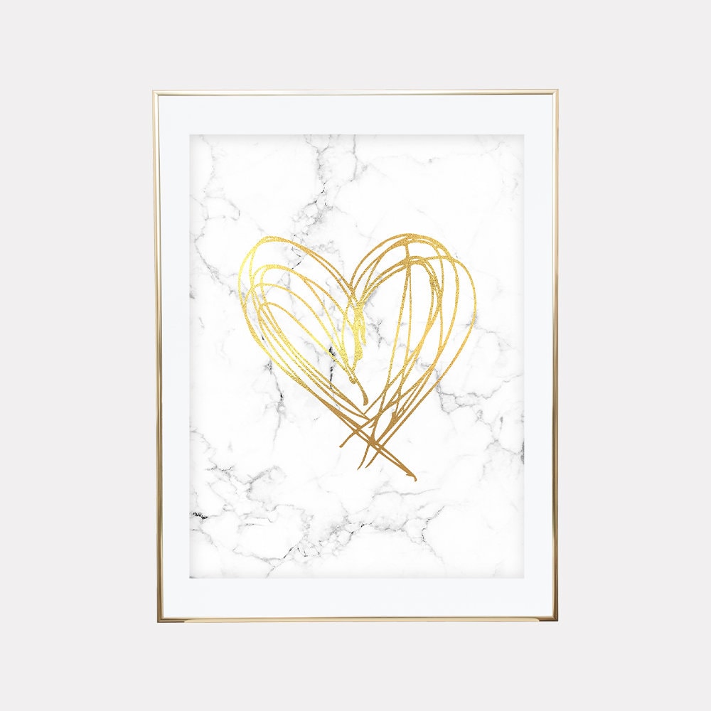 Marble and Gold Print Gold Marble Print Gold Marble Decor | Etsy