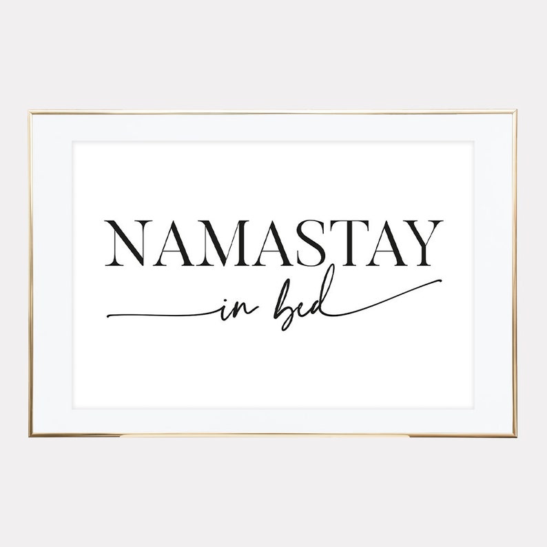 Namastay in Bed Printable Namaste in Bed Print Guest Room - Etsy