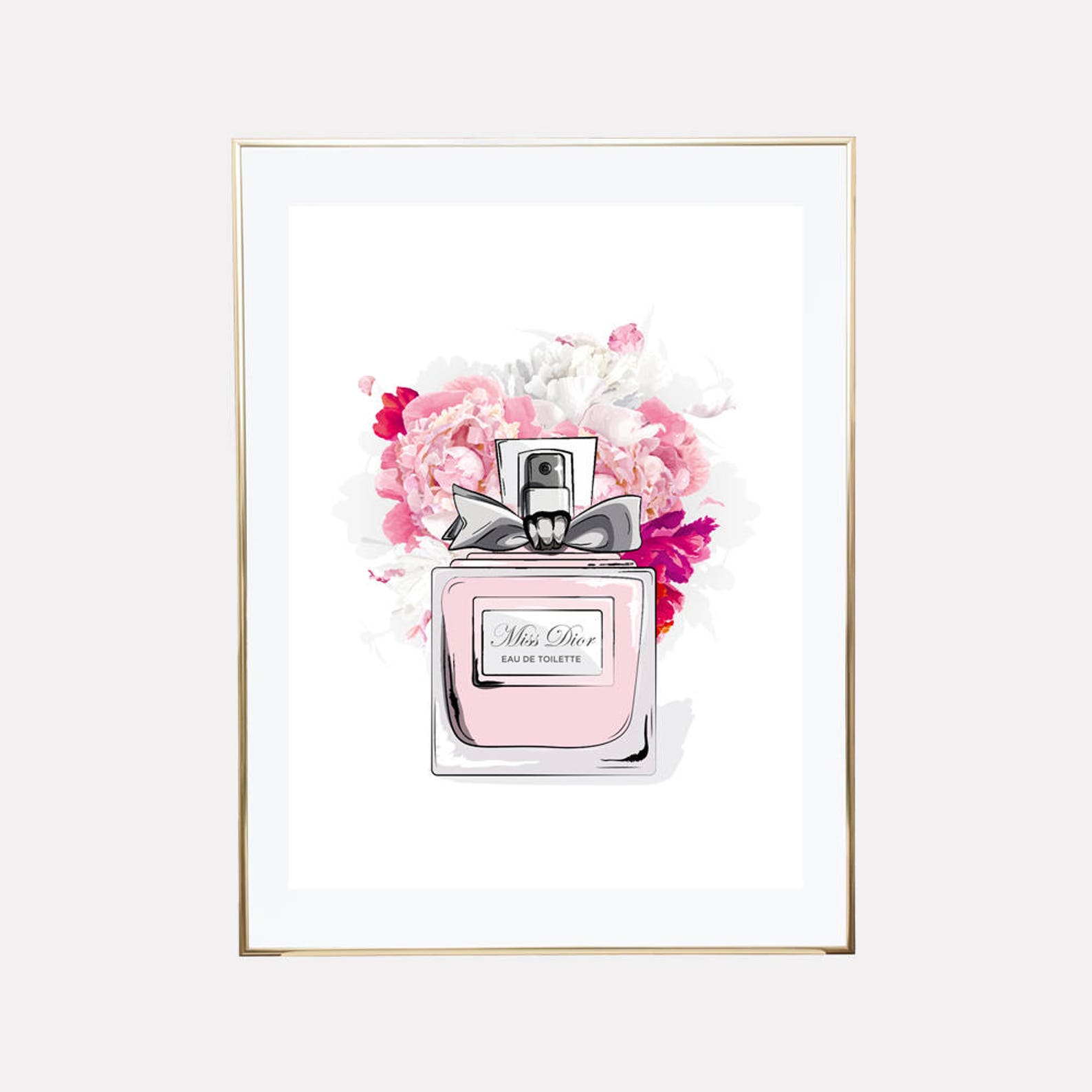 Perfume Bottle Poster Prints Perfume Wall Art Print at Home Etsy UK