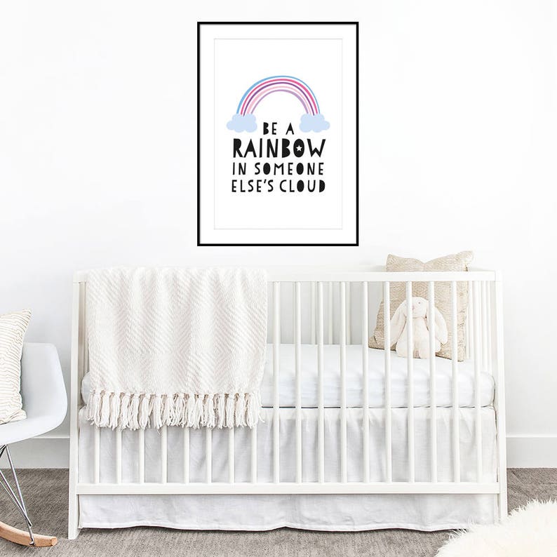 nursery prints, nursery printable, monochrome nursery printable, girls nursery prints, nursery printable art, downloadable prints, digital image 3